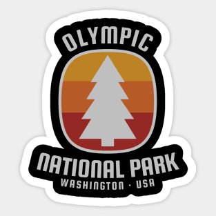 Olympic National Park Retro Sticker